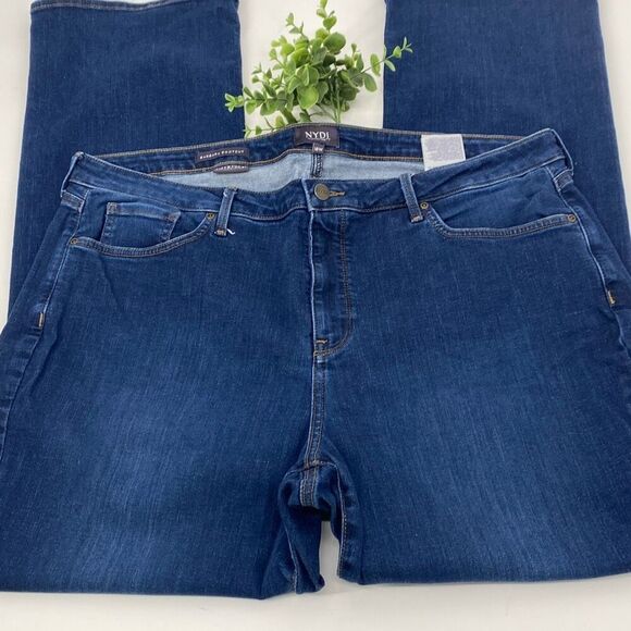 NYDJ Women's  Lift Tuck Slimming Barbara Bootcut‎ Jeans Dark Wash Size 18W - Picture 1 of 16
